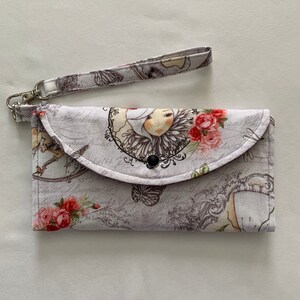 Cartera Steampunk, Cartera de mano, Cartera de tela, Cartera de mano con múltiples compartimentos, Cartera para tarjetas, Cartera para efectivo, Lista para enviar