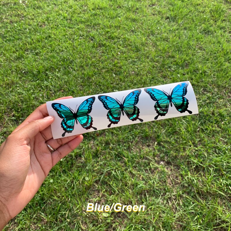 3 Butterfly Vinyl Stickers Holographic Sticker Pack