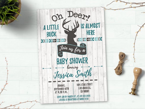 hunting baby shower invitations
