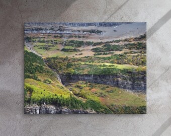 Glacier National Park Mountain Photography, Montana Landscape Canvas Wall Art, Living Room Décor