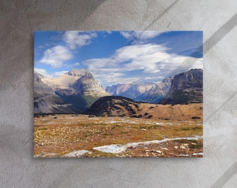 Glacier National Park Mountain Photography, Montana Landscape Canvas Wall Art, Living Room Décor
