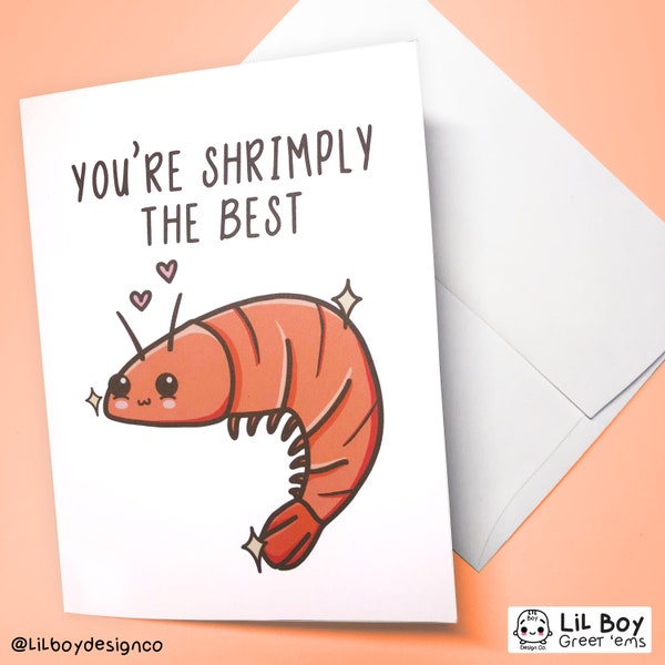 You're Shrimply the Best! Punny Greeting Card