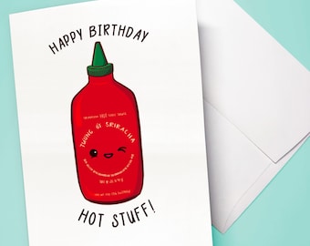 Happy Birthday Hotstuff! Punny Birthday Card