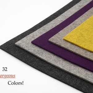 Folha de feltro 100% lã merino de 13&quot; x 18&quot; com 3 mm de espessura
