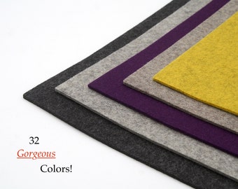 13" x 18" 3mm Thick 100% Merino Wool Felt Sheet