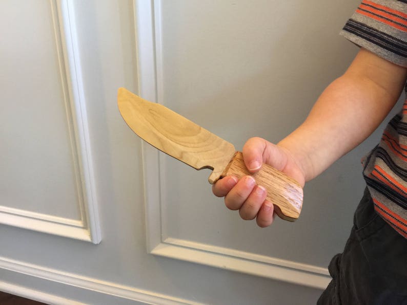 TOY BOWIE KNIFE Made With Real Wood for Kids for Play Etsy