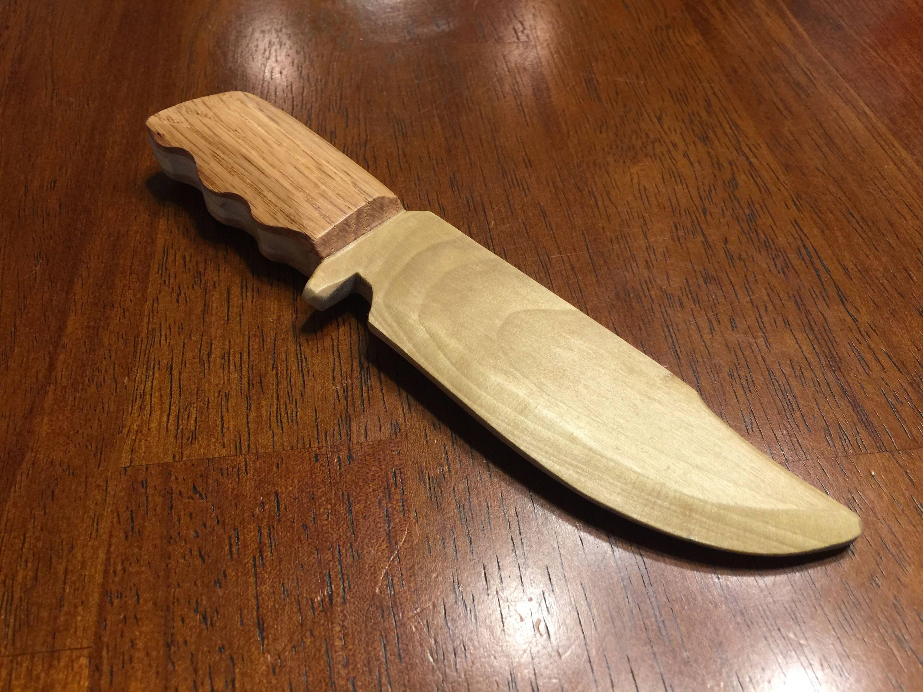 TOY BOWIE KNIFE made with real wood for kids for play | Etsy