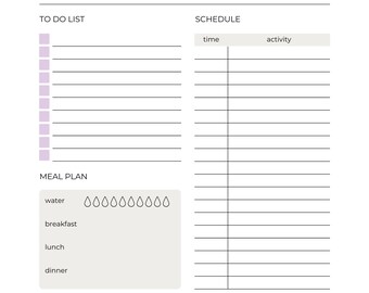 Daily to Do List Printable, Instant Download, Productivity Planner ...