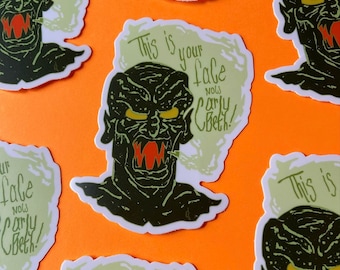 Die Geistermaske! - Vinyl Sticker - Gänsehaut - 90er Jahre Nostalgie - Gänsehaut Bücher - Maske - Halloween