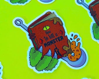 How to Kill a Monster! Sticker - Halloween - Goosebumps - 90s Nostalgia - Vinyl Sticker - 90s kid - Slappy - Haunted Mask