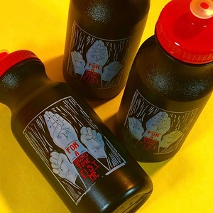 For A Good Time Fist Me! Lube Bottle - Flagging Red - J-Lube - Fisting Glove - Empty Bottle - Push Cap Bottle - Gay Kink - LGBTQ - Sex Toy