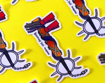 Breeders Hell Kinkdom Blade! - Kink Sticker - Fetish Pride - Gay Sticker - Nerd - Shibari - BDSM - Ropework - Game Boy - Video Games