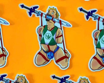 Nerdy Bondage Boy! - Kink Sticker - Fetish Pride - Gay Sticker - Nerd - Shibari - BDSM - Ropework - Game Boy - Video Games