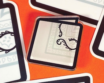 Flagging White! Acrylic Pin - Pride Month Charm - Fisting - JO - Fetish Pride - Kink Pride - Lesbian - Hanky Code - Bandana - Cruising - Gay