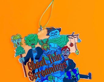 Ghoul Tide Screamings! Ornament - Tree Ornament - Christmas Ornament - Goosebumps - fanart - RL Stine - Haunted Mask - MonsterBlood - Slappy