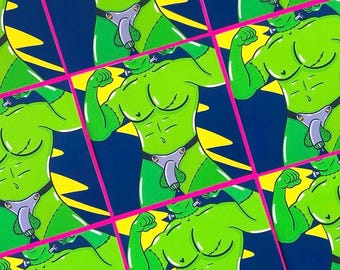 Locktober Boy Frankenstein! - Kink Sticker - Fetish Pride - Gay Sticker - Chastity Sticker - Heavy SM - Gay Male - Chastity Cage - Halloween