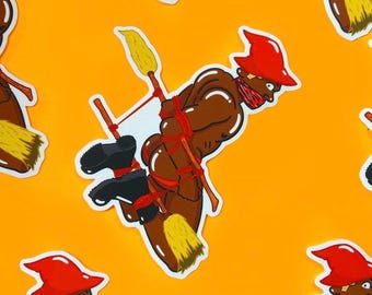 Bewitched sub! Halloween Sticker - Kink Sticker - Fetish Pride - Gay Sticker - Vinyl-  Sticker - Shibari - BDSM - Ropework - Witchcraft