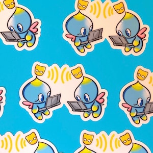 Chao Garden Hookup! - Gay Pride Sticker - LGBTQ - Sonic the Hedghog - Pride Flag - Rainbow Flag - Lesbian - Queer - Sonic - Grindr - Tails