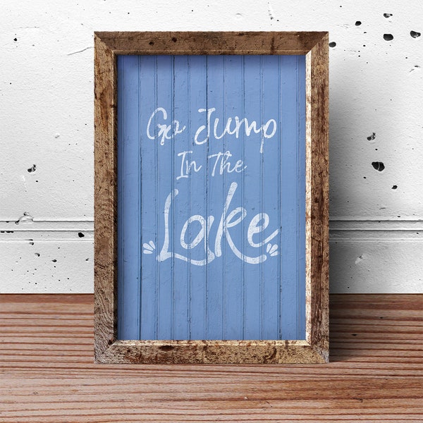 Lake house Art | Printable Download | Wooden Decor | Blue and White | Lake Life | Beach Decor | Nautical  Cabin Sign | Rustic | Cottage