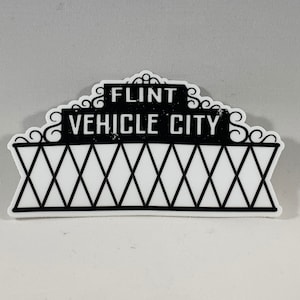Adesivo flint vehicle city per personalizzare bicchieri, laptop e altro / Un regalo del Michigan da acqua dolce e foresta