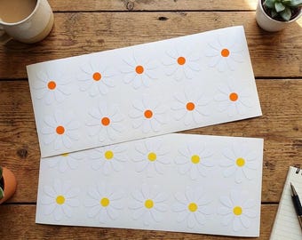 2,5 cm Daisy-vinyldekaler.