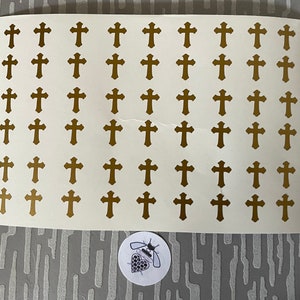Cruzes de 1/2” de altura - Adesivos de vinil para artesanato e outros pequenos projetos