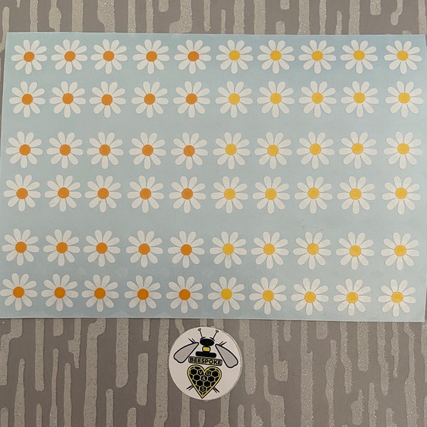 Mini 1/2” Daisy Vinyl Decals.