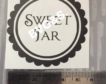 Sweet Jar Wording- Vinyl Decal