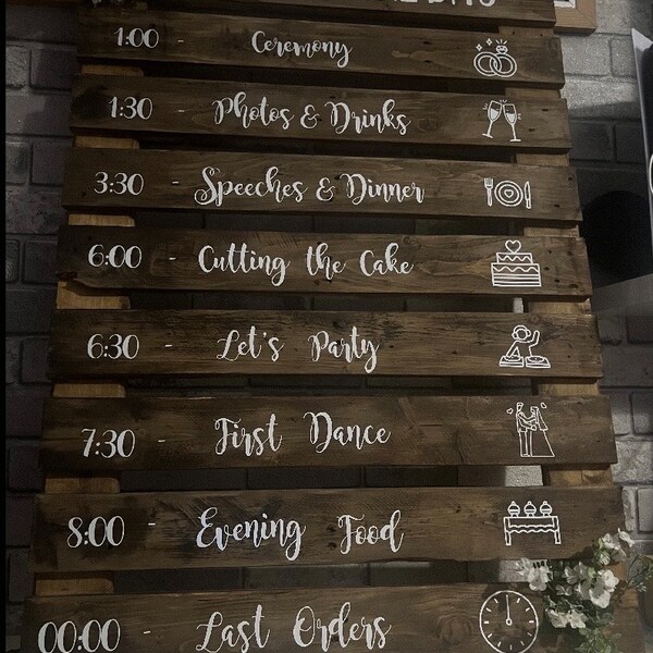 Texte sur la palette - Stickers en vinyle pour mariages