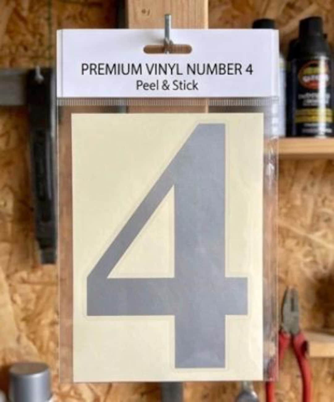 4th Number Sticker 4” High Single Number Vinyl Decals - Etsy UK