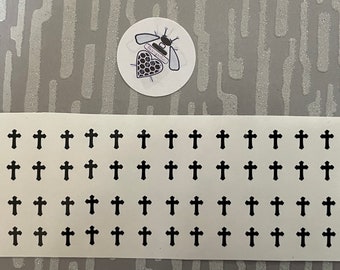Tiny Crosses - Vinyl Decals for Nails & Small Projects.