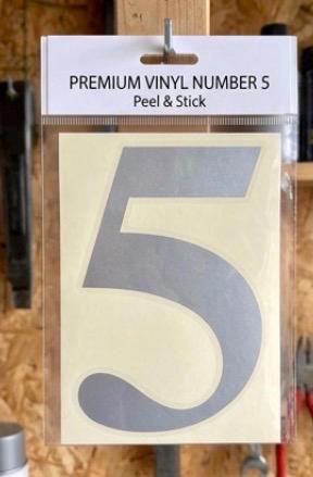 5” High Single Number Vinyl Decals - Etsy