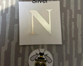 Holographic Silver Letter - 1” High.
