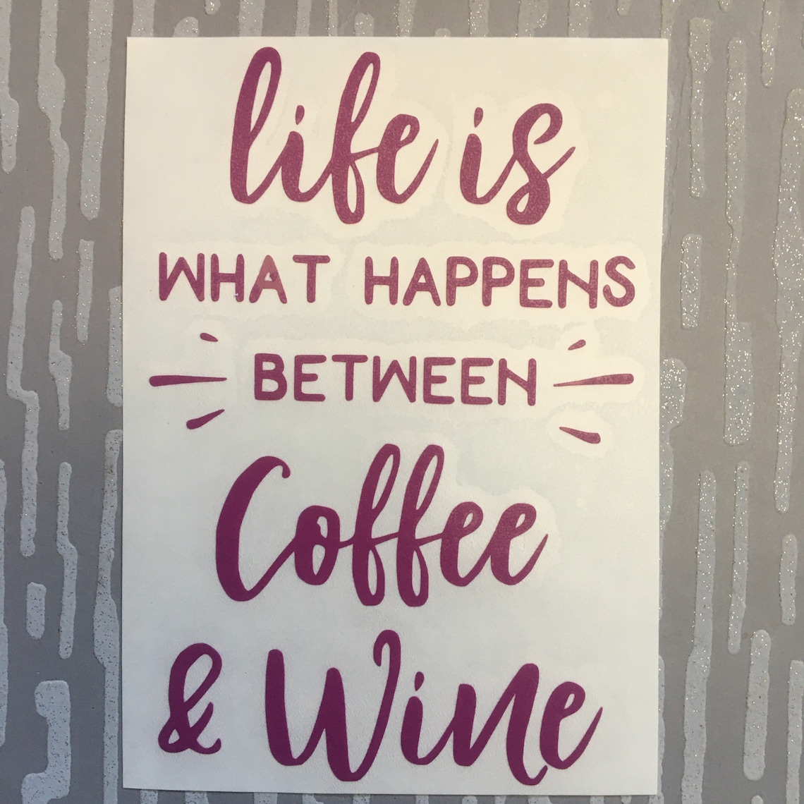 Life is What Happens Between Coffee and Wine Vinyl - Etsy