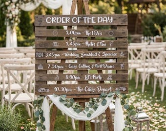 Paletten Wording - Vinyl Aufkleber für Hochzeiten