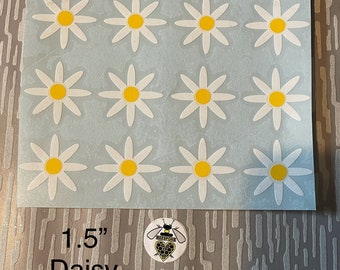 1.5” Elegant Daisy Vinyl Decals.