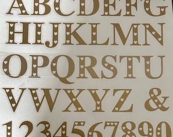 Roman Heart Letters or Numbers