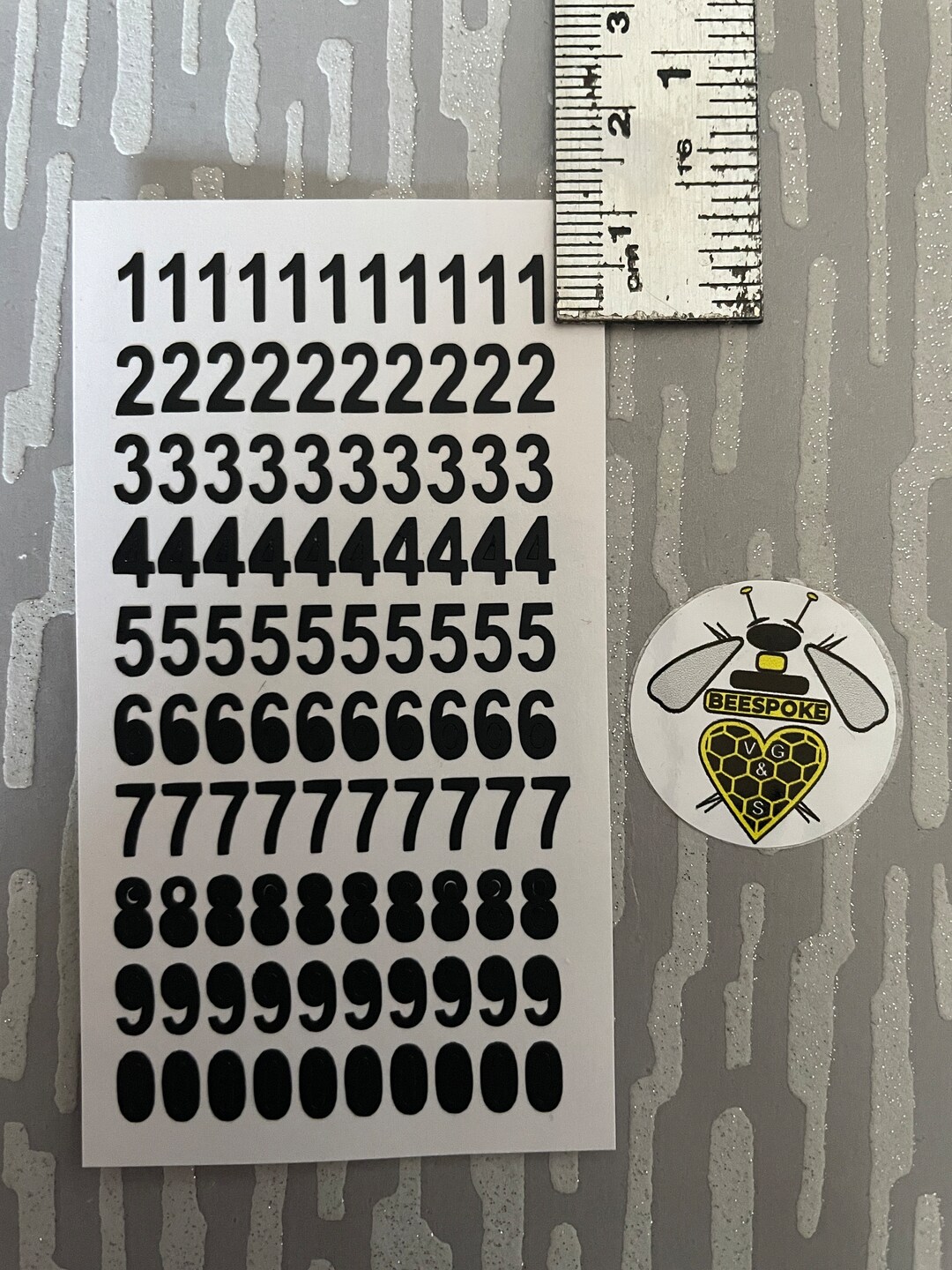 Small 7mm Vinyl Decal Numbers09 X 100 Etsy