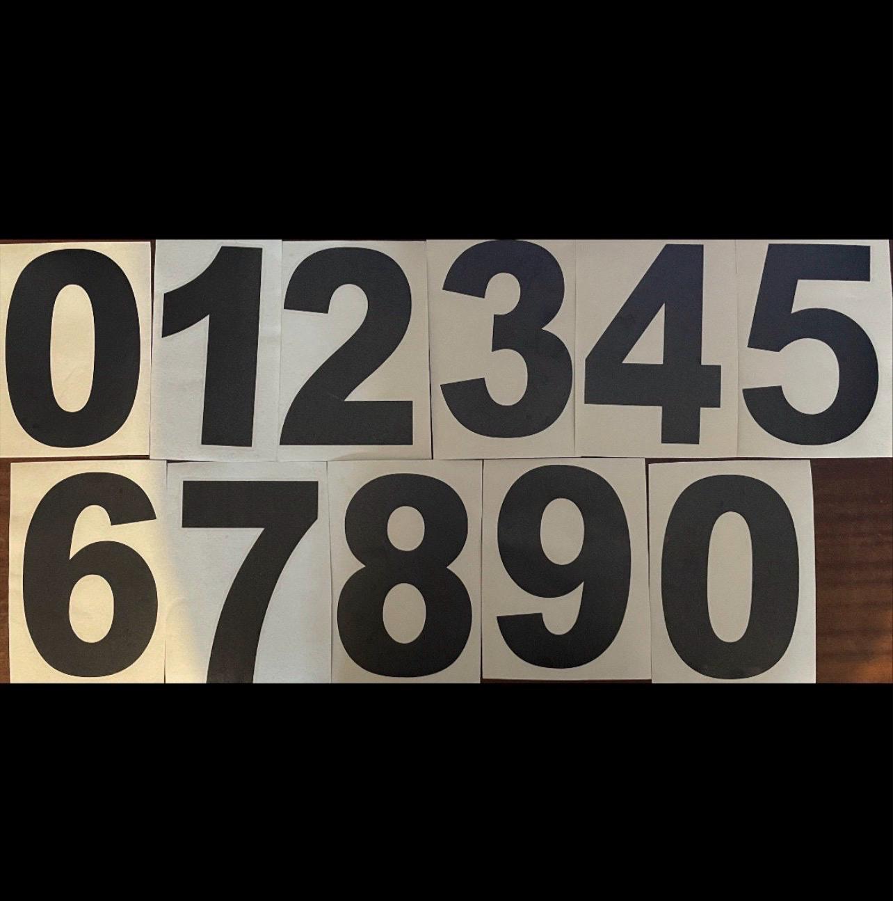 10” High Single Number Vinyl Decals - Etsy UK