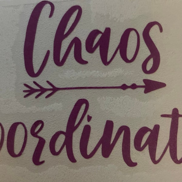 Chaos Co Ordinator Vinyl Decal-Signs, Frames & More