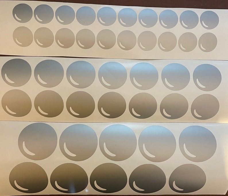 Sheet of Round Bubble Vinyl Decals Etsy