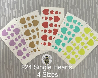 Mixed Sized Hearts - Vinyl Decals for Nails & Small Projects.