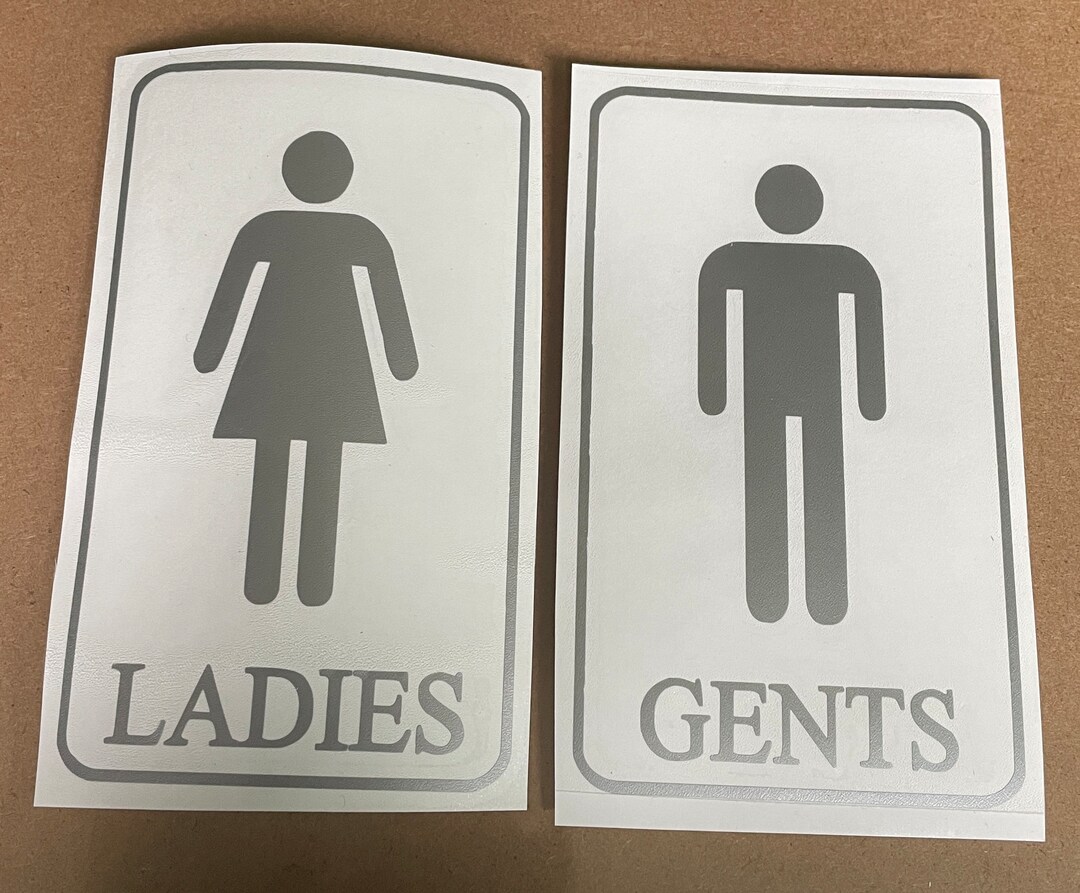 Ladies/gents Toilet Vinyl Decal Door or Plaque Signage. Etsy