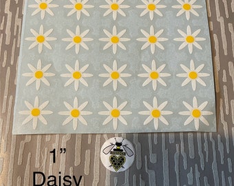 1”  Elegant Daisy Vinyl Decals.