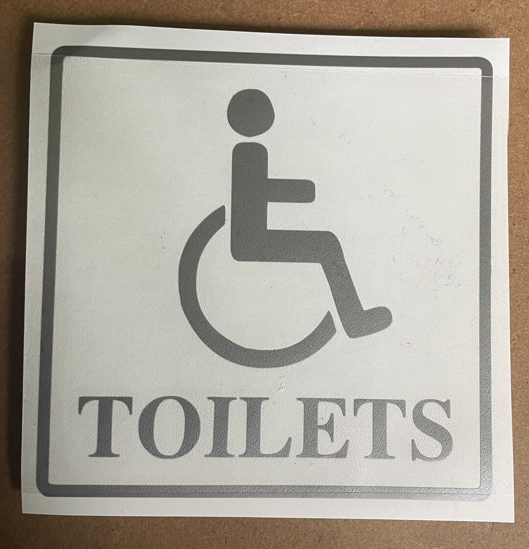 Disabled Toilet Vinyl Decal Door or Plaque Signage. Etsy