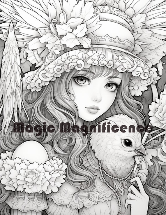 Anime Girl Coloring Book For Adults: 39+ Kawaii (Cute) and Sexy Manga-Style  Coloring Pages Men Will Love! (Kawaii Coloring)