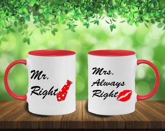 Mr. Right-Mrs. Always Right MUG SET