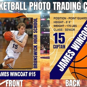 Basketball Photo Trading Card