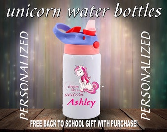 Kids Colorful Water Bottle - UNICORNS