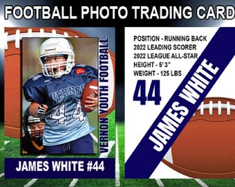 Football Photo Trading Card